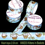 Washi Tapes: Kittens in Baskets